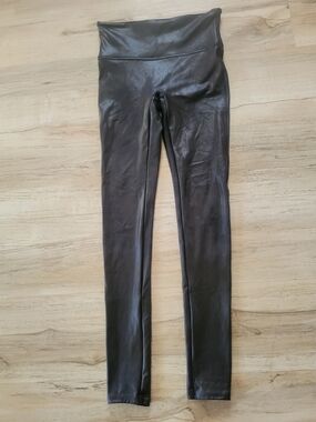 SPANX Black Faux Leather Leggings